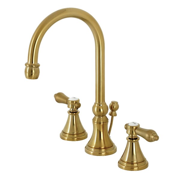 KS2987BAL Heirloom Widespread Bathroom Faucet W/ Brass Pop-Up, Brass